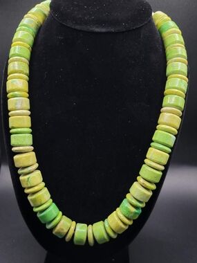 Santo Domingo Carico Lake Green Turquoise Necklace